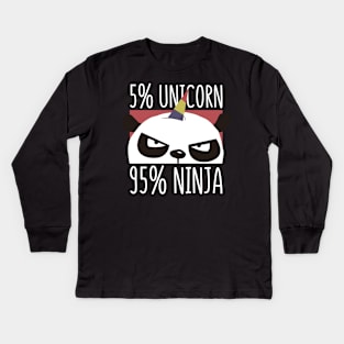 Unicorn Ninja Kids Long Sleeve T-Shirt